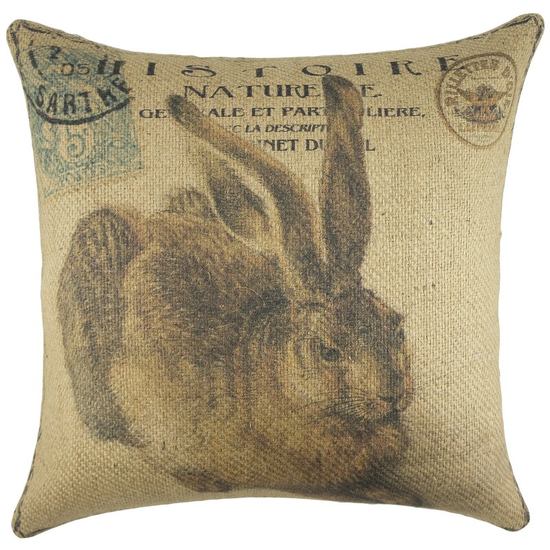 bunny throw pillow